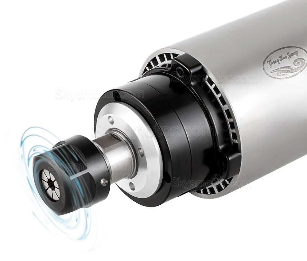 1.5KW 110V/220V 水冷式スピンドルモーターキット huajiang1.5 + H100-1.5C2/S2 可変周波数ドライブ + ウォーターポンプ + ER20コレット13個 + ブラケット